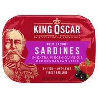 King Oscar Sardines in Olive Oil Mediterranean Style, 3.75 Ounce