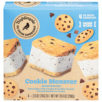 Nightingale Chomp Size Ice Cream Sandwiches Cookie Monster, 4 Each
