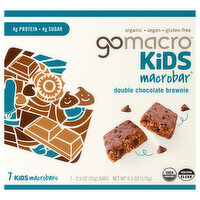 GoMacro MacroBars, Double Chocolate Brownie, 7 Each