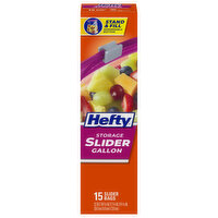 Hefty Winter Prints Storage Slider Bags, 15 Each