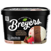 Breyers Ice Cream Vanilla Chocolate Strawberry, 48 Ounce