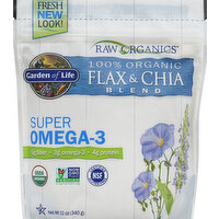 Garden Of Life Raw Organic Flax Meal Chia Seed, 12 Ounce
