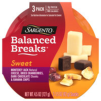 Sargento Balanced Breaks Monterey Jack, Dried Cranberries, Dark Chocolate and Banana Chips, 4.5 Ounce