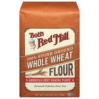 Bob's Red Mill Flour, Whole Wheat, 80 Ounce