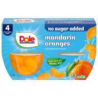 Dole Mandarin Oranges, No Sugar Added, 4 Each
