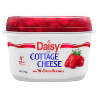 Daisy Cottage Cheese, 4% Milkfat Minimum, with Strawberries, 6 Ounce