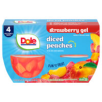 Dole Peaches in Strawberry Gel, 4 Each