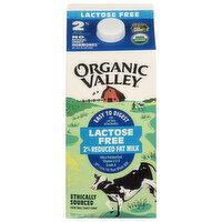 Organic Valley Ultra Pasteurized Reduced Fat Organic Lactose Free 2% Milk, 64 Ounce