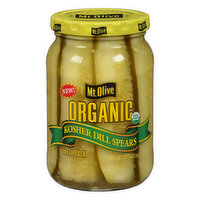 Mt. Olive Organic Kosher Dill Pickle Spears, 16 Ounce