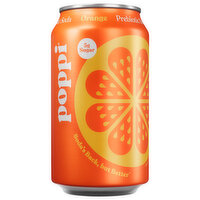 Poppi Prebiotic Soda, Orange, 12 Ounce