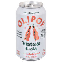 OLIPOP Prebiotic Soda, Vintage Cola, 12 Ounce