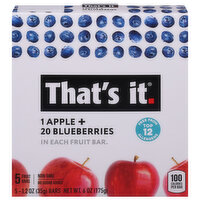 That's It Apple & Blueberry Fruit Bars, 5 Each