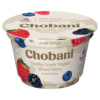 Chobani Vanilla Greek Yogurt, Low-Fat, Mixed Berry, 5.3 Ounce