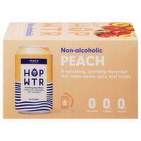 HOP WTR Sparkling Hop Water, Peach, 6 Each