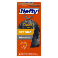 Hefty Extra Strong Multipurpose Trash Drawstring Bags, 28 Each
