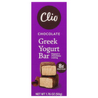 Clio Chocolate Greek Yogurt Bar, 1.76 Ounce