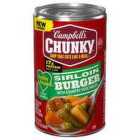 Campbell's Chunky Healthy Request Sirloin Burger with Country Vegetables Soup, 18.8 Ounce