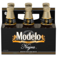 Modelo Negra Mexican Amber Lager Beer Bottles, 6 Each