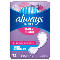 Always Pantiliner Thin, 72 Each
