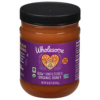 Wholesome Honey, Organic, Raw + Unfiltered, 16 Ounce
