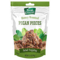 Fresh Gourmet Pecan Pieces, Honey Roasted, 3.5 Ounce