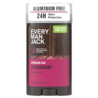 Every Man Jack Deodorant Crimson Oak, 2.7 Ounce