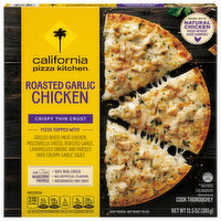California Pizza Kitchen Roasted Garlic Chicken Crispy Thin Crust Frozen Pizza, 13.5 Ounce