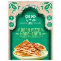 Deep Indian Kitchen Naan Pizza, Margherita, Mild Spice, 7.8 Ounce