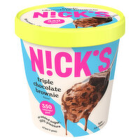 Nick's Ice Cream, Light, Triple Choklad, Swedish-Style, 16 Ounce