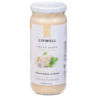 Livwell Pasta Sauce Creamy Roman Cauliflower Alfredo, 16 Ounce