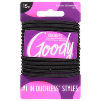 Goody Hair Elastics Black, 15 Each