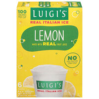 LUIGI'S Real Italian Ice Lemon, 6 Each
