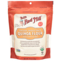 Bob's Red Mill Flour, Quinoa, Organic, Whole Grain, 18 Ounce