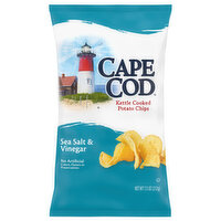 Cape Cod Sea Salt and Vinegar Kettle Cooked Potato Chips, 7.5 Ounce