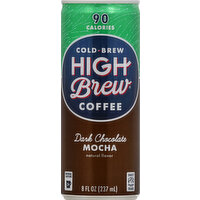 High Brew Coffee, Cold Brew, Dark Chocolate Mocha, 8 Ounce