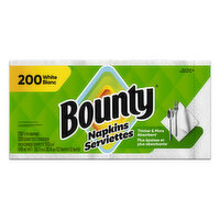 Bounty Paper Napkins, White And Print, 200 Each