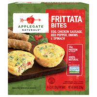 Applegate Frittata Bites Egg, Chicken Sausage, Red Pepper, Onions & Spinach, 4 Each