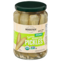 WOODSTOCK Organic Kosher Dill Pickle Spears, 24 Ounce