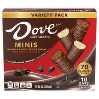 Dove Minis Vanilla & Chocolate with Dark Chocolate, 10 Each