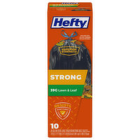 Hefty 39 Gallon Lawn & Leaf Drawstring, 10 Each