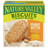 Nature Valley Biscuit Sandwiches, Peanut Butter,5 Count, 5 Each