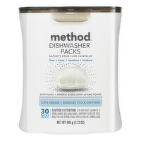 Method Dishwasher Packs, Free and Clear, 30 Each