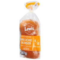 Lewis Brioche Burger Buns, 7.5 Ounce