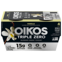 Danone Triple Zero Vanilla Greek Yogurt, 4 Each