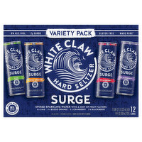 White Claw Beer, Assorted, Surge, Variety Pack, 12 Each