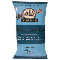 Great Lakes Potato Chips, Bold Sea Salt & Vinegar, Kettle Cooked, 8 Ounce