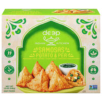 Deep Indian Kitchen Samosa, Potato & Pea, Medium Spice, 12 Ounce