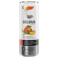 Celsius Green Tea, Peach Mango, Non-Carbonated, 12 Ounce