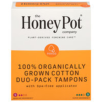 Honey Pot Organic Tampons Duo-Pack, 18 Each