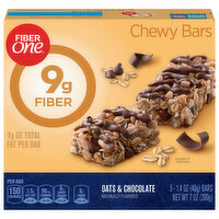Fiber One Chewy Bar, Oats and Chocolate, Fiber Bars, 5 Count, 5 Each